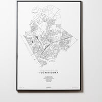 Floridsdorf | 1210 | Wien | City Map Karte Plan Bild Print Poster Mit Rahmen Framed L & XL
