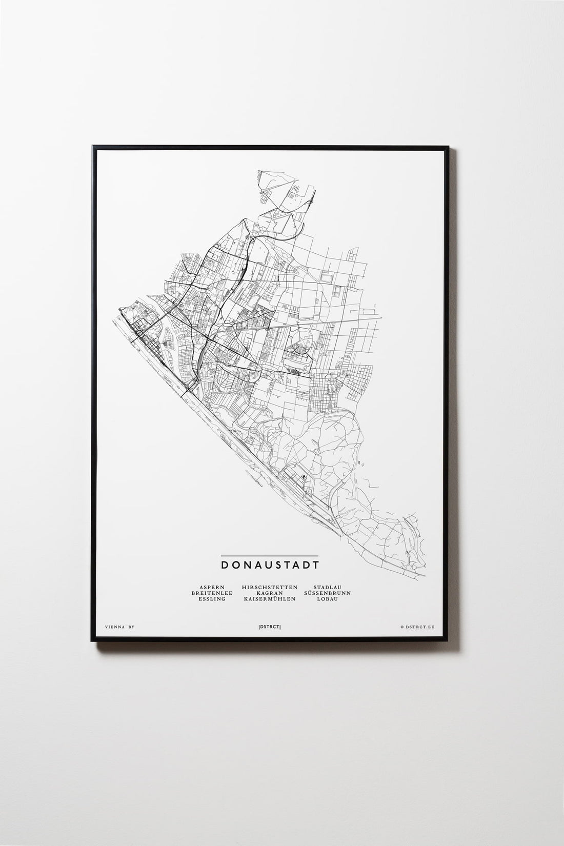 Donaustadt | 1220 | Wien | City Map Karte Plan Bild Print Poster Mit Rahmen Framed L & XL