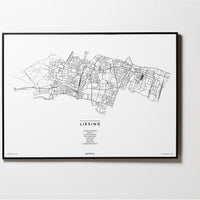 Liesing | 1230 | Wien | City Map Karte Plan Bild Print Poster Mit Rahmen Framed L & XL