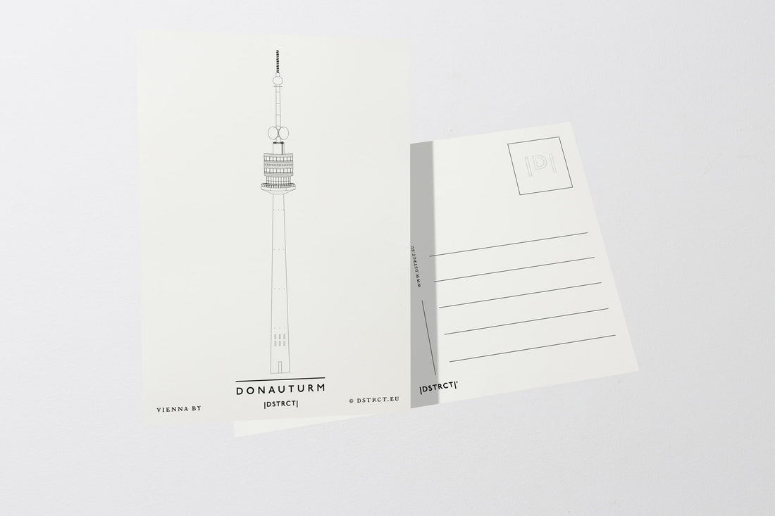 Wiener Donauturm Danube Tower Postcard Postkarte