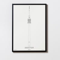 Wiener Donauturm | Wien | Illustration Zeichnung Bild PriWiener Stephansdom | Wien | Illustration Zeichnung Bild Print Poster Kunst Mit Rahmen Framednt Poster Kunst Mit Rahmen Framed