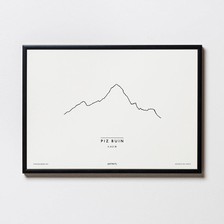 Piz Buin | Vorarlberg | Collection | Illustration City Map Karte Plan Bild Print Poster