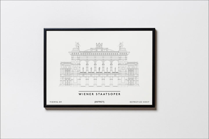 Wiener Staatsoper | Collection | Illustration City Map Karte Plan Bild Print Poster