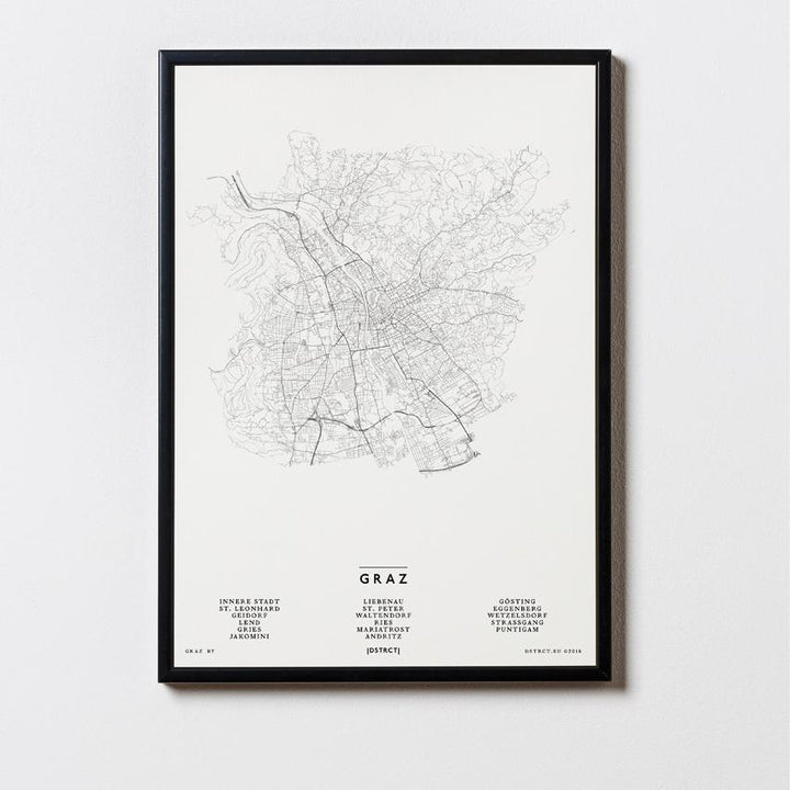 Graz | Steiermark | Collection | Illustration City Map Karte Plan Bild Print Poster
