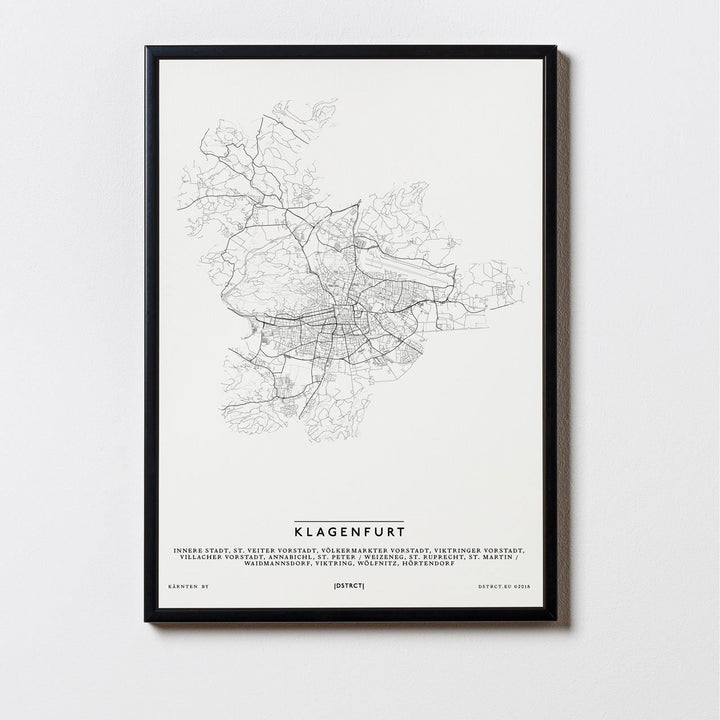 Klagenfurt | Kärnten | Collection | Illustration City Map Karte Plan Bild Print Poster