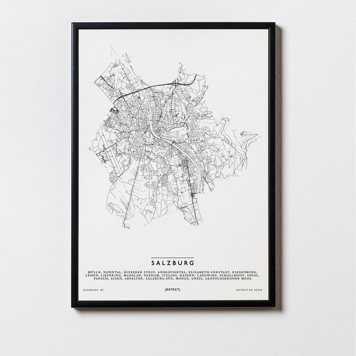 Salzburg | Collection | Illustration City Map Karte Plan Bild Print Poster
