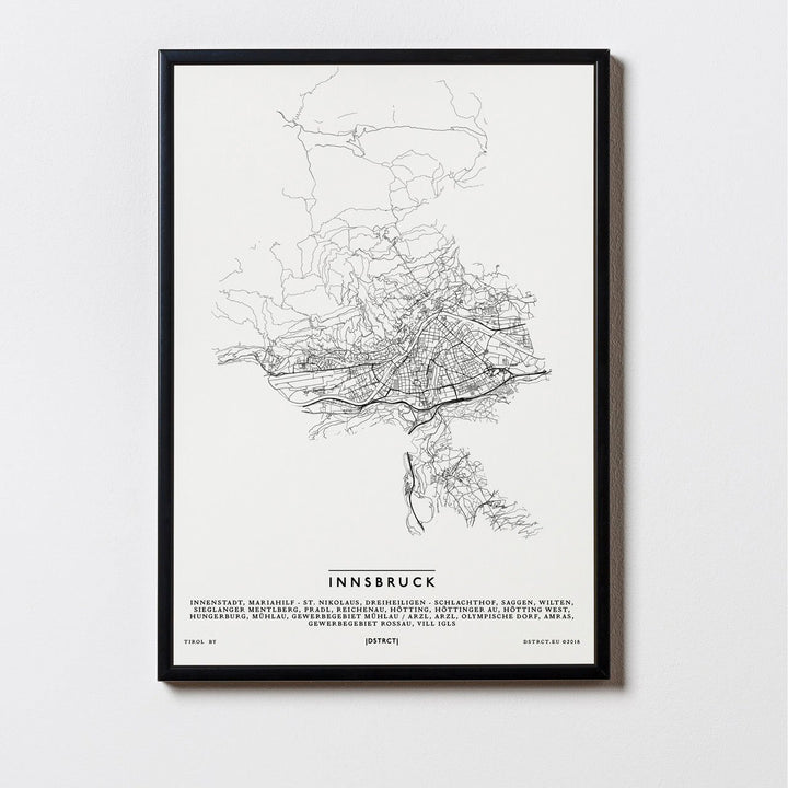 Innsbruck | Tirol | Collection | Illustration City Map Karte Plan Bild Print Poster
