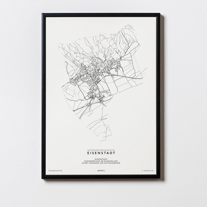 Eisenstadt | Burgenland | Collection | Illustration City Map Karte Plan Bild Print Poster