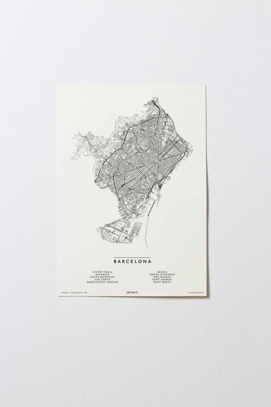 Barcelona | Spanien | City Map Karte Plan Bild Print Poster Ohne Rahmen Unframed