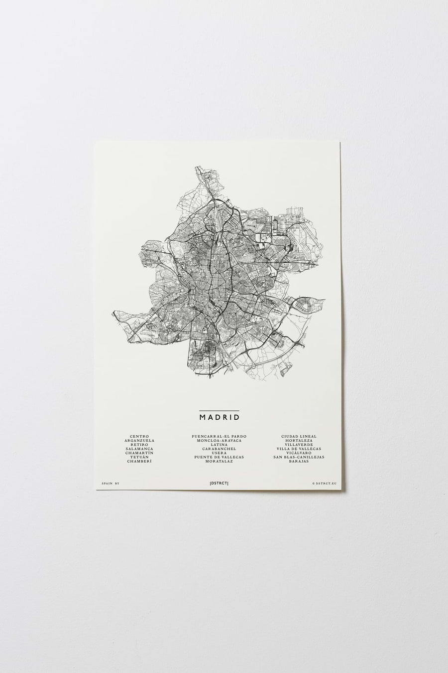 Madrid | Spanien | City Map Karte Plan Bild Print Poster Ohne Rahmen Unframed