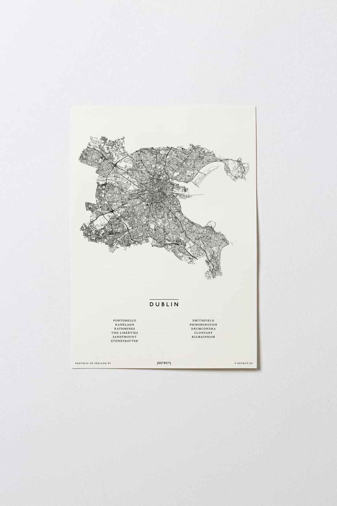 Dublin | Irland | Ireland | IE | City Map Karte Plan Bild Print Poster Ohne Rahmen Unframed