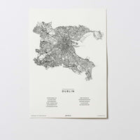 Dublin | Irland | Ireland | IE | City Map Karte Plan Bild Print Poster Ohne Rahmen Unframed