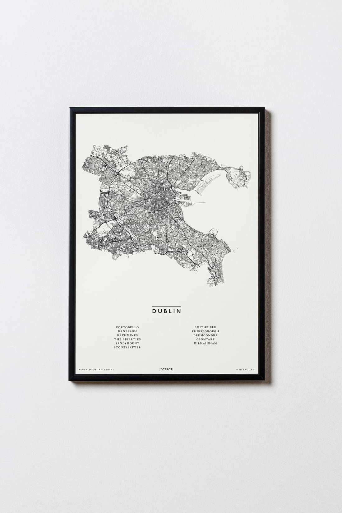 Dublin | Irland | Ireland | IE | City Map Karte Plan Bild Print Poster Mit Rahmen Framed