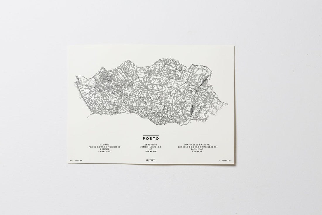 Porto | Portugal | City Map Karte Plan Bild Print Poster Illustration Unframed Ohne Rahmen