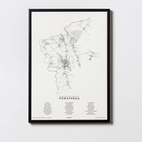 Pozarevac | Serbien | City Map Karte Plan Bild Print Poster Mit Rahmen Framed