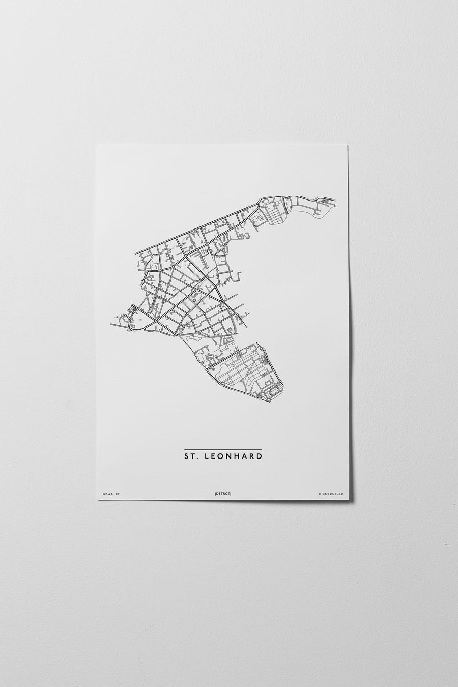 St. Leonhard | 8010, 8047 | Graz | City Map Karte Plan Bild Print Poster Unframed Ohne Rahmen