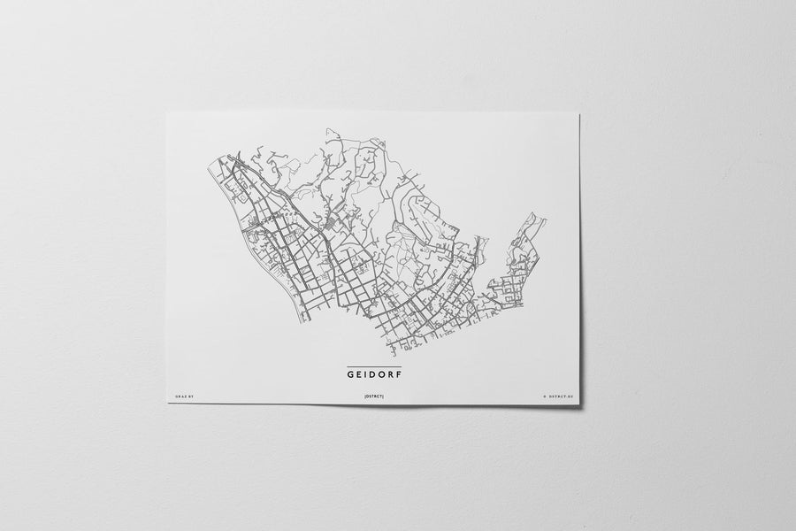 Geidorf | 8010, 8036, 8043 | Graz | City Map Karte Plan Bild Print Poster Unframed Ohne Rahmen