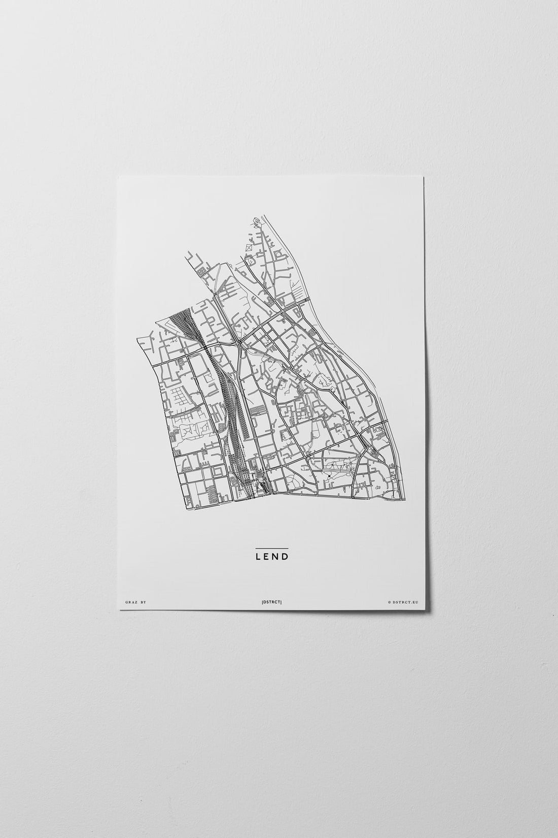 Lend | 8020, 8051 | Graz | City Map Karte Plan Bild Print Poster Unframed Ohne Rahmen