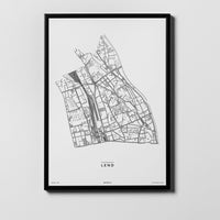 Lend | 8020, 8051 | Graz | City Map Karte Plan Bild Print Poster Framed Mit Rahmen