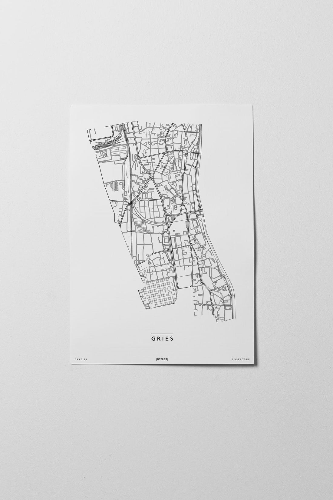 Gries | 8020, 8053, 8055 | Graz | City Map Karte Plan Bild Print Poster Unframed Ohne Rahmen