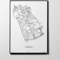 Liebenau | 8010, 8041, 8042, 8074 | Graz | City Map Karte Plan Bild Print Poster Framed Mit Rahmen L & XL