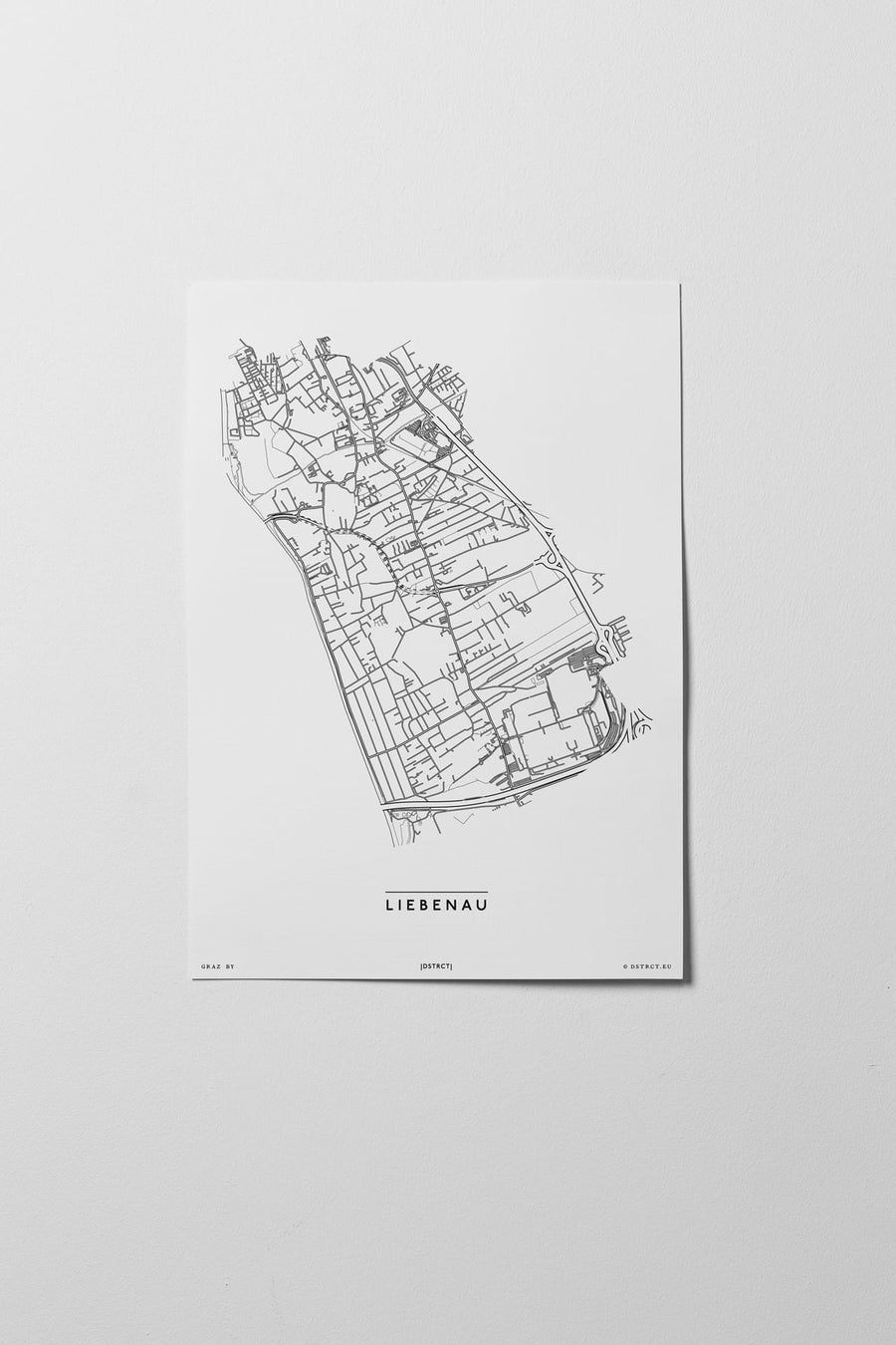 Liebenau | 8010, 8041, 8042, 8074 | Graz | City Map Karte Plan Bild Print Poster Unframed Ohne Rahmen