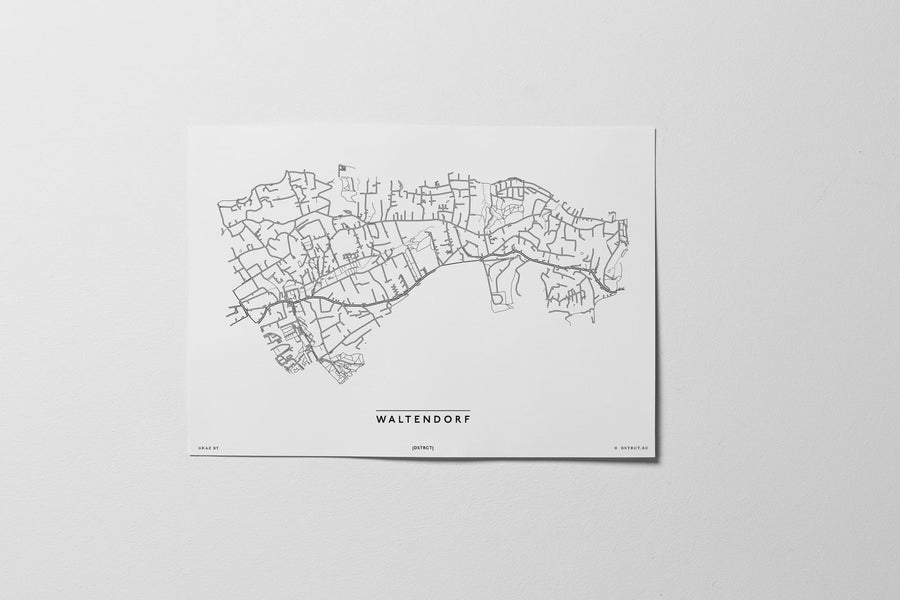 Waltendorf | 8010, 8042, 8047 | Graz | City Map Karte Plan Bild Print Poster Unframed Ohne Rahmen