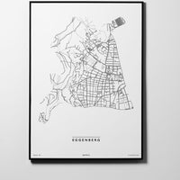 Eggenberg | 8020, 8051, 8052 | Graz | City Map Karte Plan Bild Print Poster Framed Mit Rahmen L & XL