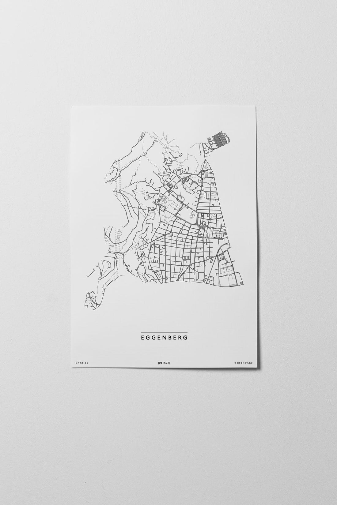 Eggenberg | 8020, 8051, 8052 | Graz | City Map Karte Plan Bild Print Poster Unframed Ohne Rahmen