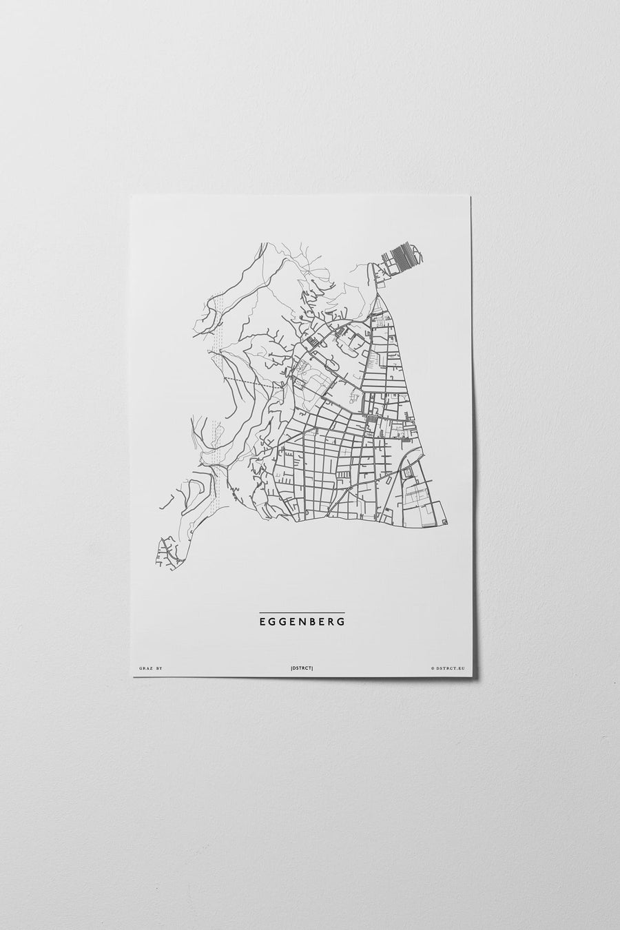 Eggenberg | 8020, 8051, 8052 | Graz | City Map Karte Plan Bild Print Poster Unframed Ohne Rahmen
