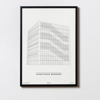 Kunsthaus Bregenz | City Map Karte Plan Bild Print Poster Framed Mit Rahmen