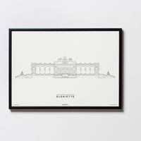 Gloriette Schloss Schönbrunn | Strict Design | Wien | Illustration Zeichnung Bild Print Poster Mit Rahmen Framed