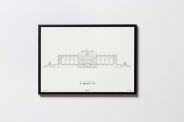 Gloriette Schloss Schönbrunn | Strict Design | Wien | Illustration Zeichnung Bild Print Poster Mit Rahmen Framed