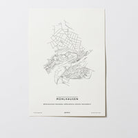 Mühlhausen | 70378 - 70437 | Stuttgart | City Map Karte Plan Bild Print Poster Ohne Rahmen Unframed
