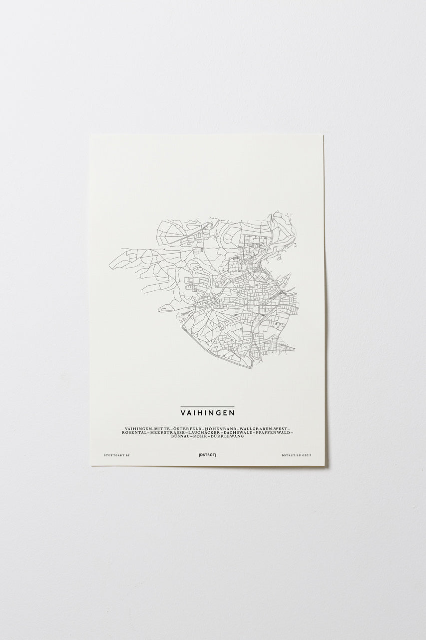 Vaihingen | 70563 - 70569 | Stuttgart | City Map Karte Plan Bild Print Poster Ohne Rahmen Unframed