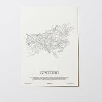 Zuffenhausen | 70435 - 70439 | Stuttgart | City Map Karte Plan Bild Print Poster Ohne Rahmen Unframed