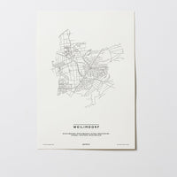Weilimdorf | 70499 | Stuttgart | City Map Karte Plan Bild Print Poster Ohne Rahmen Unframed