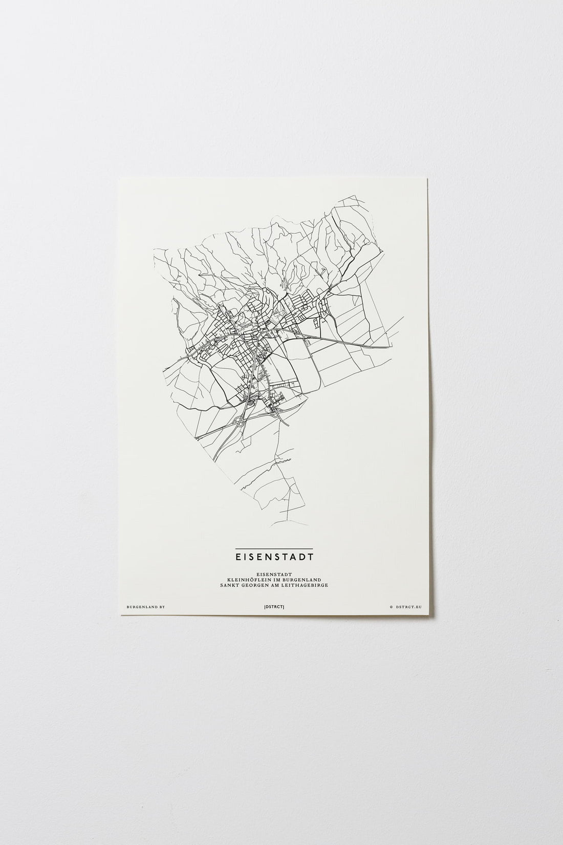 Eisenstadt | Burgenland | City Map Karte Plan Bild Print Poster Ohne Rahmen Unframed