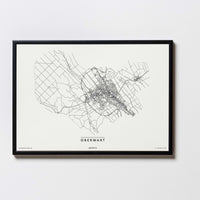 Oberwart | Burgenland | City Map Karte Plan Bild Print Poster Mit Rahmen Framed