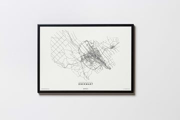Oberwart | Burgenland | City Map Karte Plan Bild Print Poster Mit Rahmen Framed