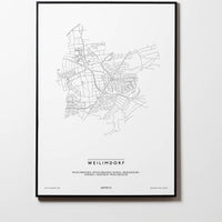 Weilimdorf | 70499 | Stuttgart | City Map Karte Plan Bild Print Poster Mit Rahmen Framed L & XL