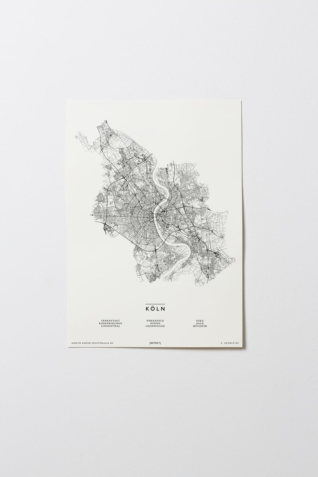 Köln | Nordrhein-Westfalen | Deutschland | City Map Karte Plan Bild Print Poster Ohne Rahmen Unframed