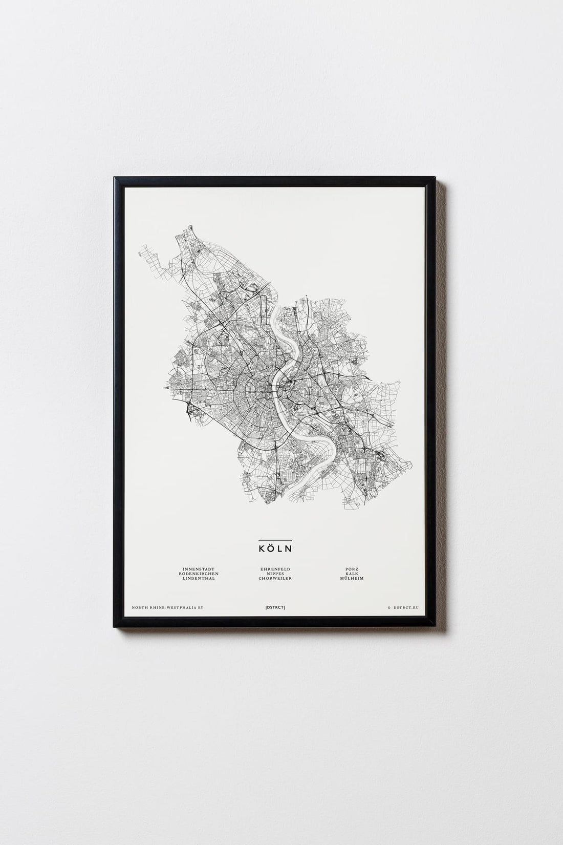Köln | Nordrhein-Westfalen | Deutschland | City Map Karte Plan Bild Print Poster Mit Rahmen Framed