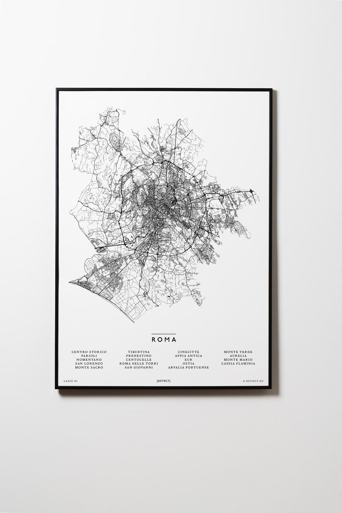 Rom | Italien | City Map Karte Plan Bild Print Poster Mit Rahmen Framed L & XL