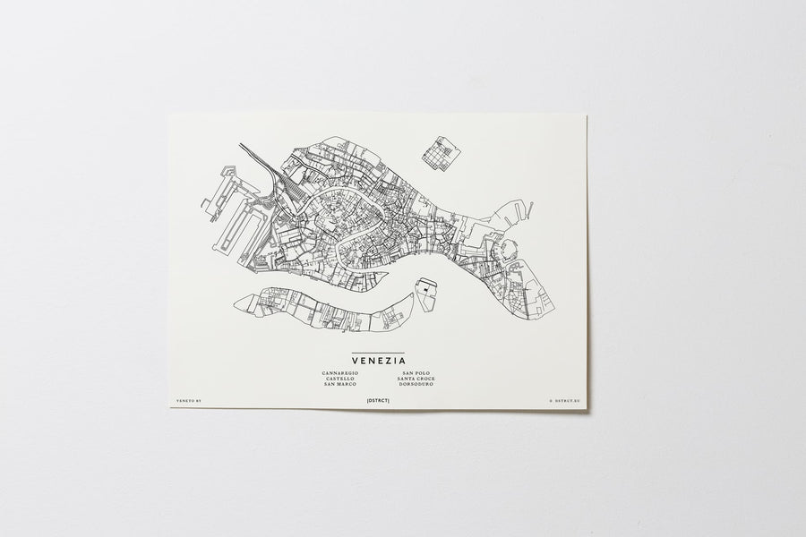 Venedig Venezia | Italien | City Map Karte Plan Bild Print Poster Ohne Rahmen Unframed