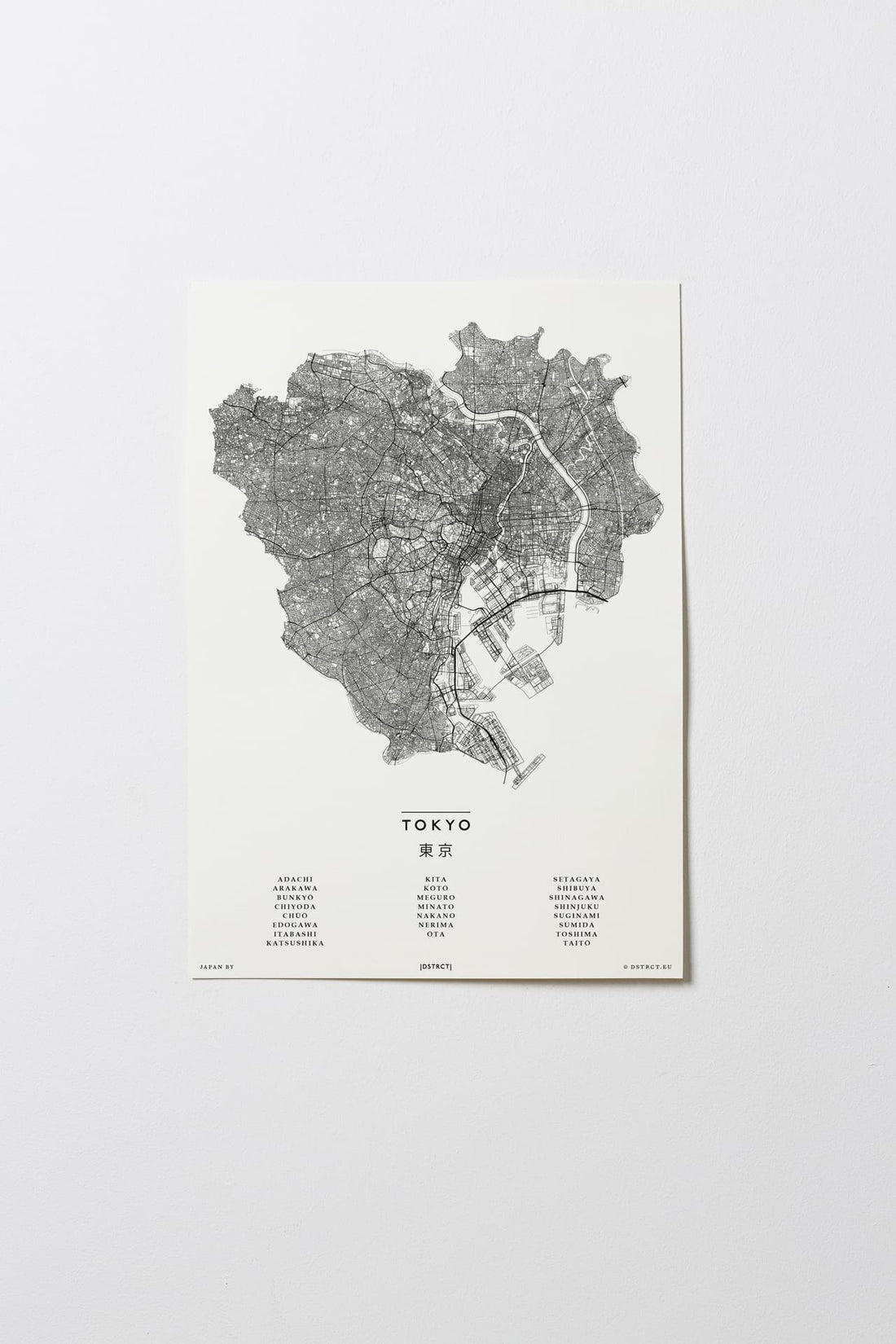 Tokyo | Tokio | Japan | City Map Karte Plan Bild Print Poster Ohne Rahmen Unframed