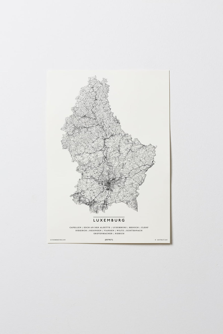 Luxemburg | Großherzogtum Luxemburg | City Map Karte Plan Bild Print Poster Ohne Rahmen Unframed