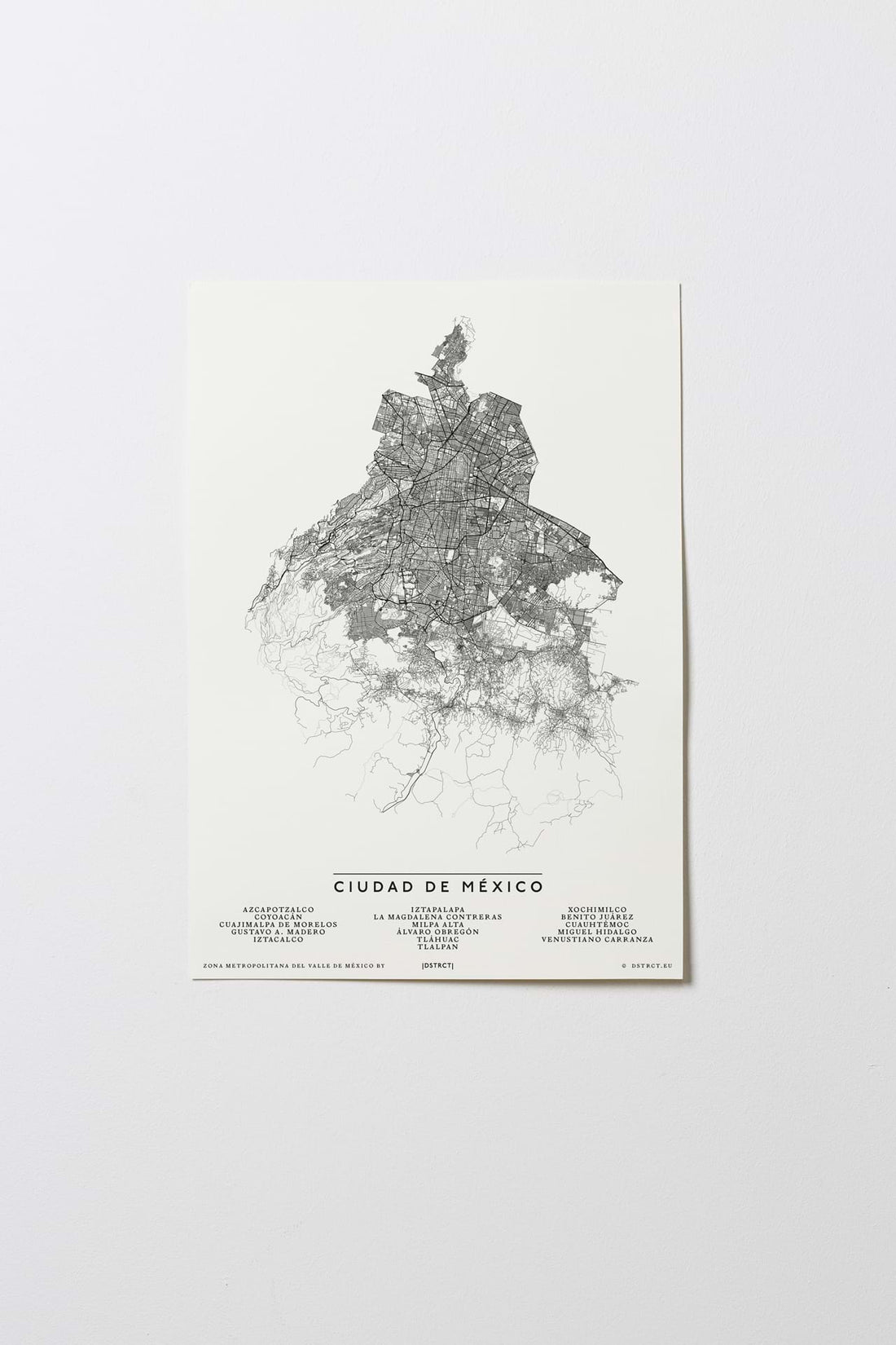 Mexiko-Stadt | Mexiko | City Map Karte Plan Bild Print Poster Ohne Rahmen Unframed