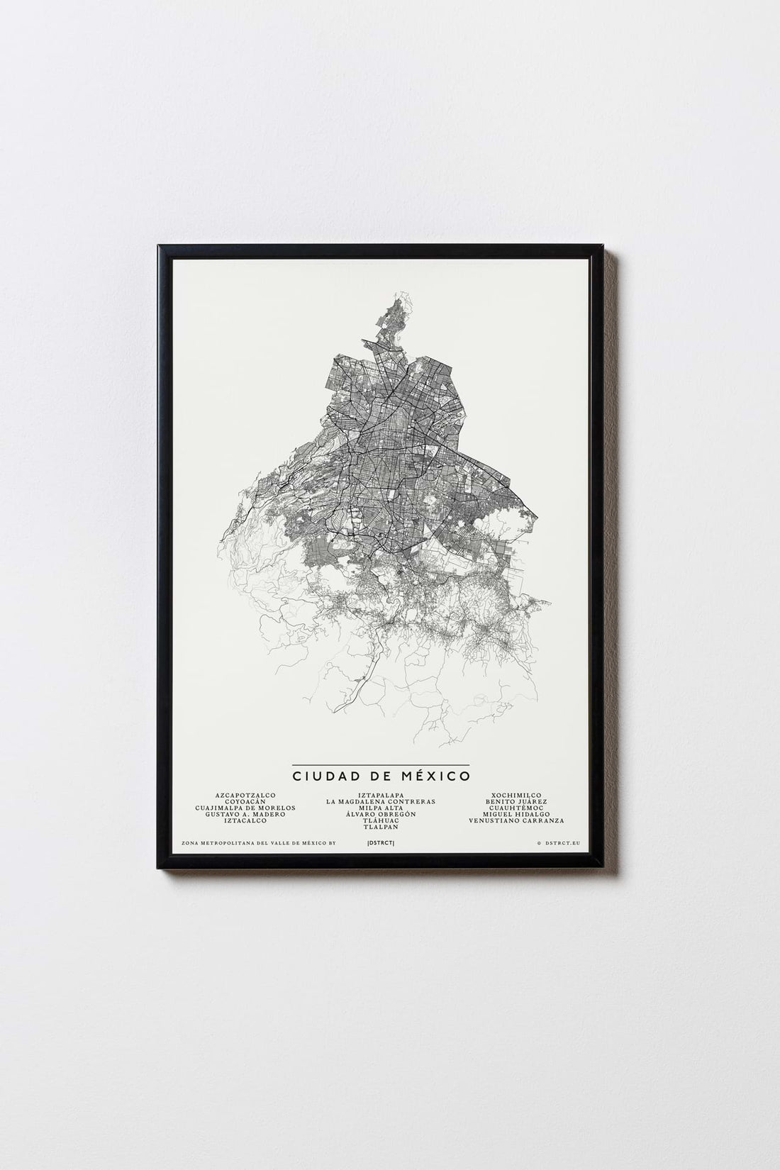 Mexiko-Stadt | Mexiko | City Map Karte Plan Bild Print Poster Mit Rahmen Framed