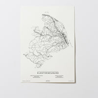 Klosterneuburg | 3400 | Niederösterreich | NEUES DESIGN | City Map Karte Plan Bild Print Poster Ohne Rahmen Unframed